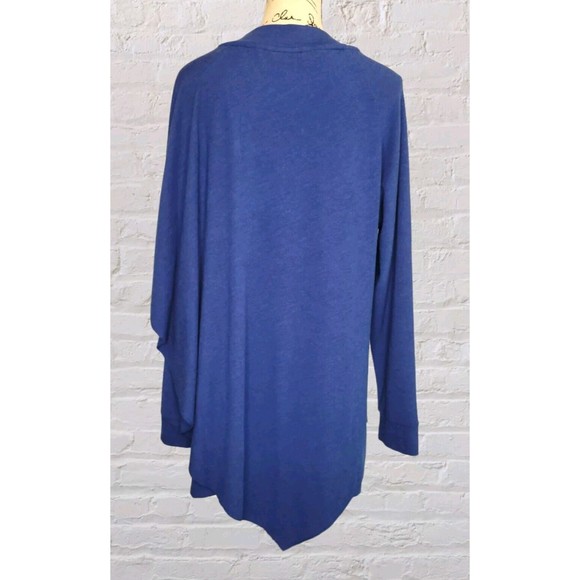 Soft Surroundings LG Tunic Sweater Top Madeline Blue Draped Lagenlook - Picture 4 of 6